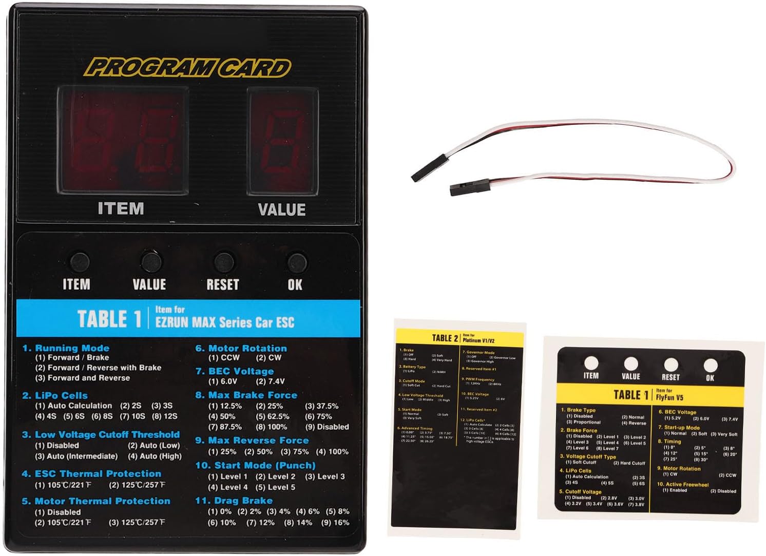 LED Program Card Box Brushless ESC Programming Card for RC Boat Car Accessories