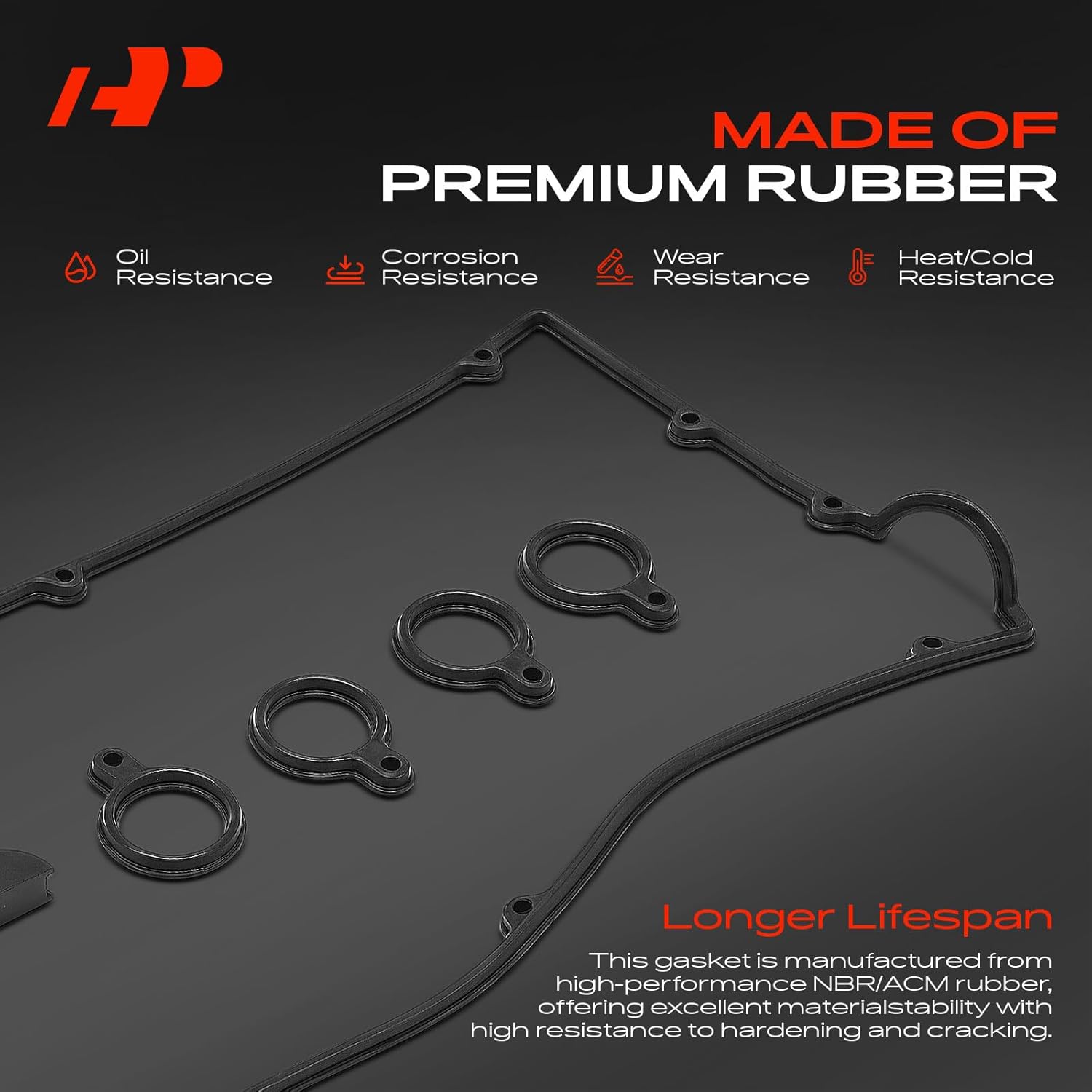 A-Premium Engine Valve Cover Gasket Set Compatible with Mitsubishi Eclipse 1993-1999 & Eagle Talon 1993-1998 & Plymouth Laser 1993-1994, 2.0L