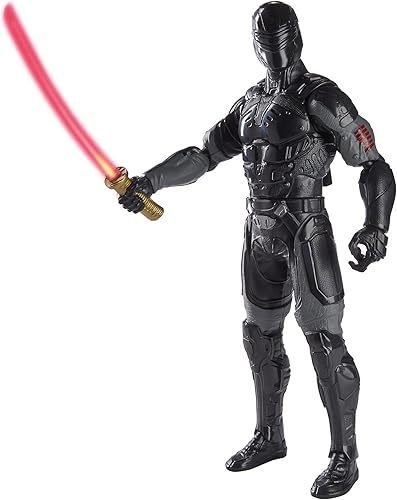Snake Eyes G.I. Joe Origins Ninja Strike Snake Eyes Figura coleccionable de 12 pulgadas con función de acción, juguetes para niños a partir de 4 años