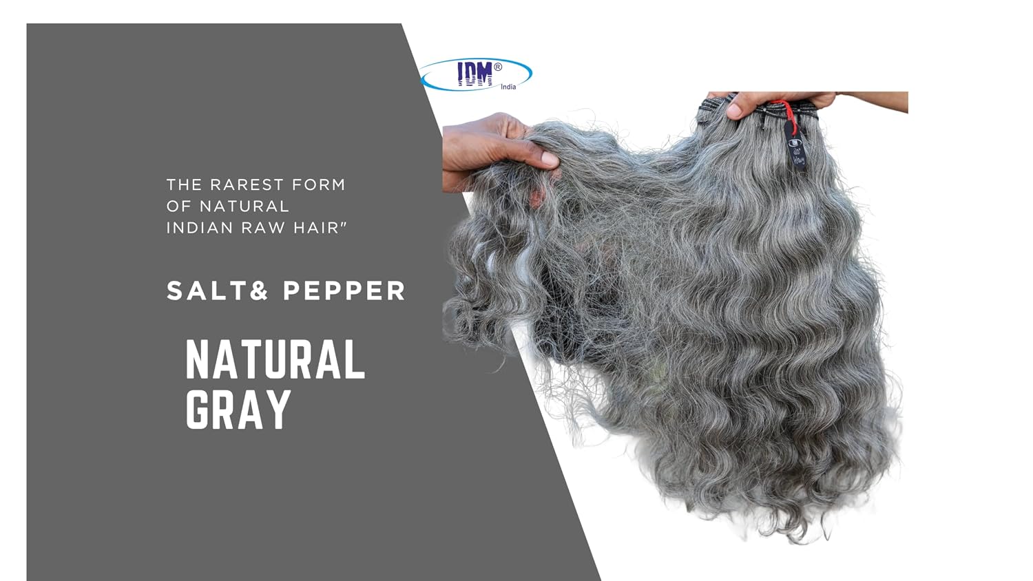 20” Wavy Salt & Pepper/Natural Gray 3 bundles. Its 100% Natural Indian Virgin Raw Hair Extensions .Natural color unprocessed and not treated with any kind of chemicals