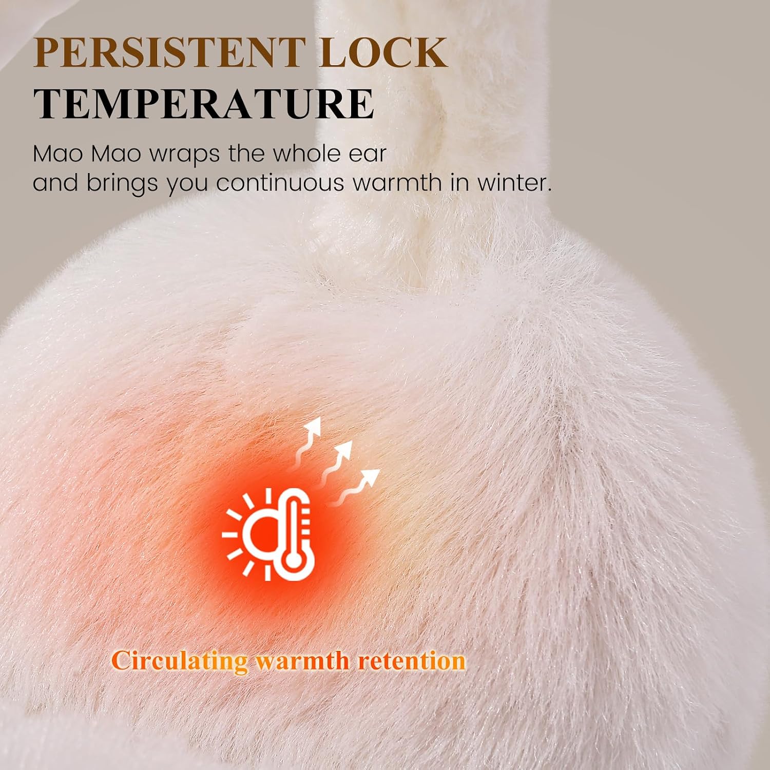 Winter Ear muffs Faux Fur Warm Earmuffs Cute Foldable Ear Covers for Cold Weather