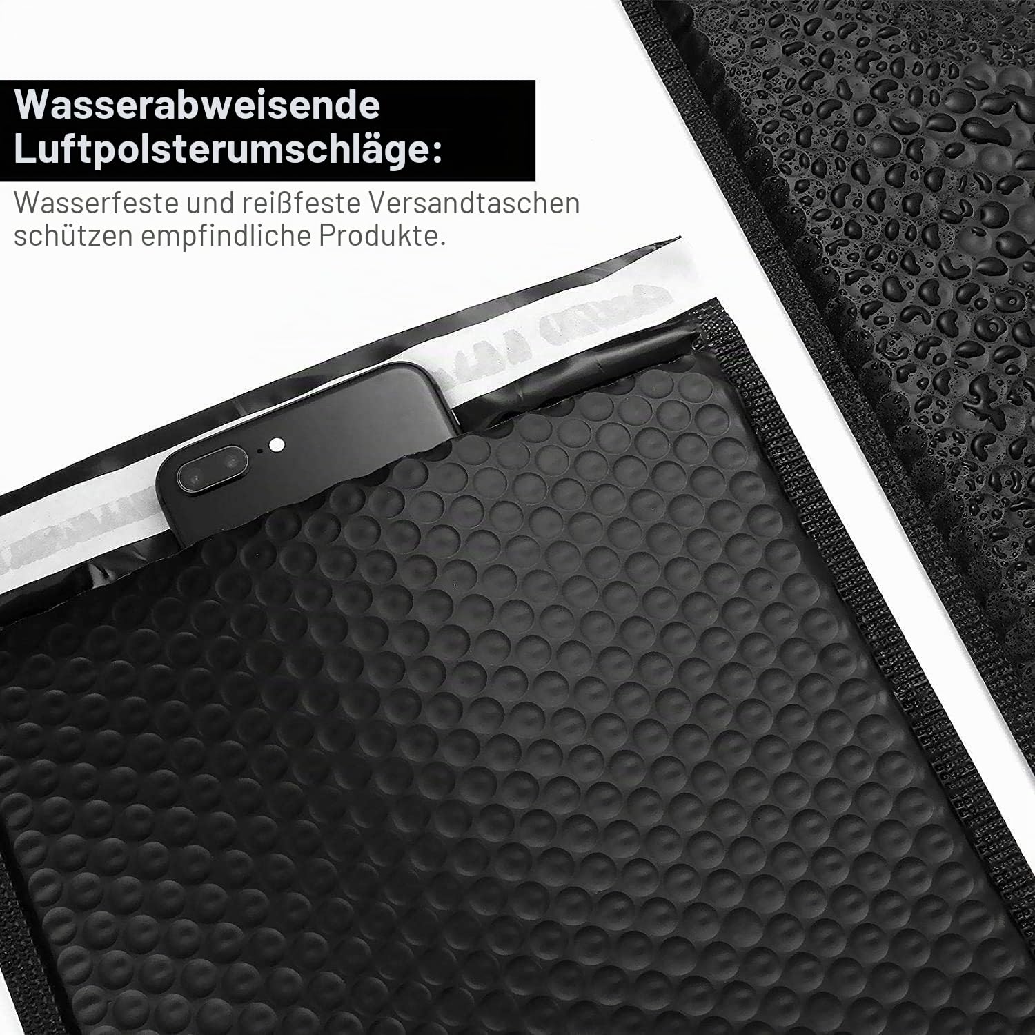 30 Stück Luftpolsterumschlag A4, 25.4x33cm Poly Bubble Mailers Umschläge Verpackung Gepolstert, Schwarzer Umschlag aus Schaumstoff für die Verpackung