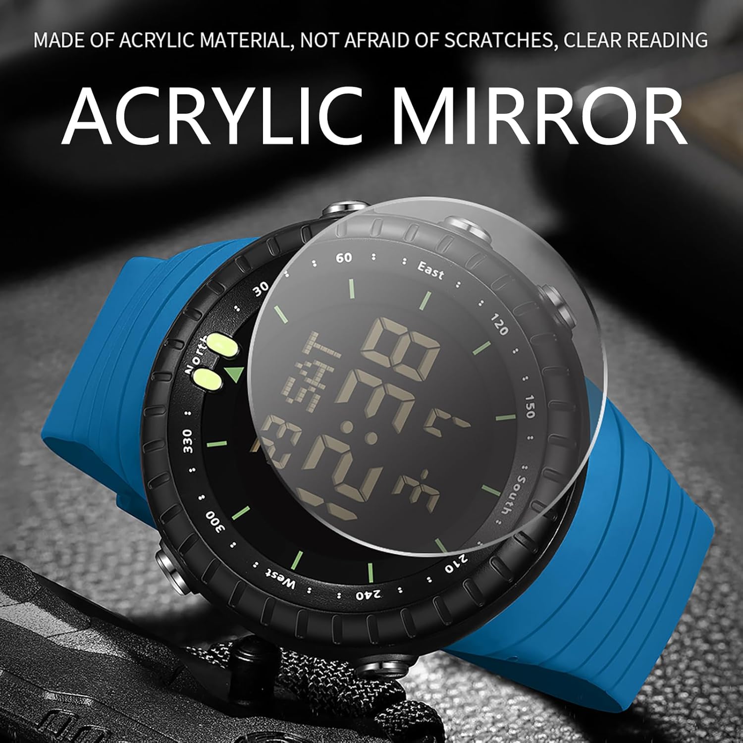 findtime Mens Digital Watch Tactical Waterproof Large Numbers Alarm Countdown Stopwatch Sports Minimalist Running Military Watches for Men Simple Electronic Wristwatch - Image 4