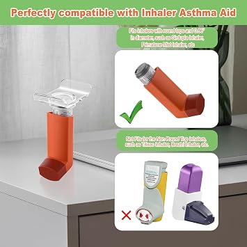 Beautyflier Asthma Inhaler Topper, Clear Acrylic Cover for Asthma Inhaler, for Sirdupla Inhalers, Small Hands Elderly, Arthritis, Topper Only (2 PCS)