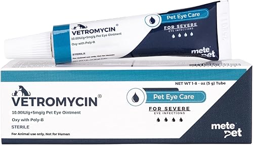 METEPET Pet Eye Cream Health para perros, gatos, ganado, ovejas, caballo, pájaro 18 oz 5gr, 1 tubo