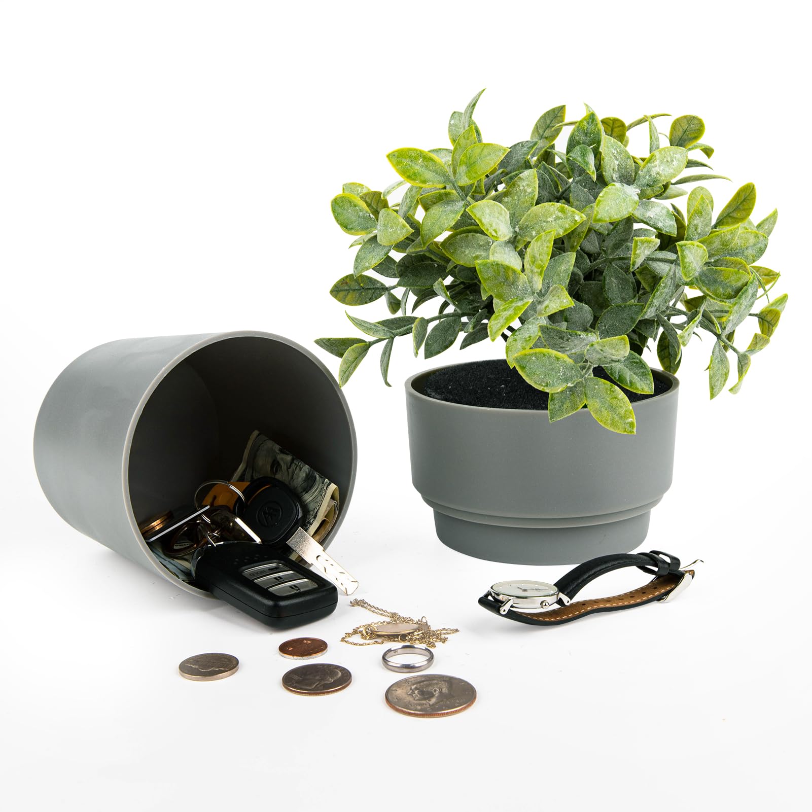 Blumentopf Spardose Mit Geheimfach - Versteck Für Wertsachen 12,5cm Durchmesser
