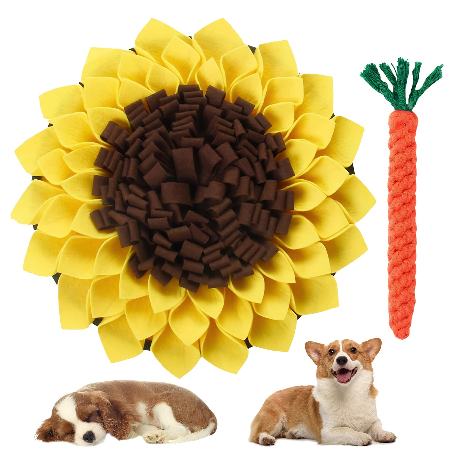 Tappeto Olfattivo Cane,Tappeto Sensoriale Cane,Snuffle Mat Per Cani,Per L'allenamento Cognitivo E Olfattivo,Alimentazione Lenta E Riduzione Dello Stress,Contiene 1X Dentizione Cani