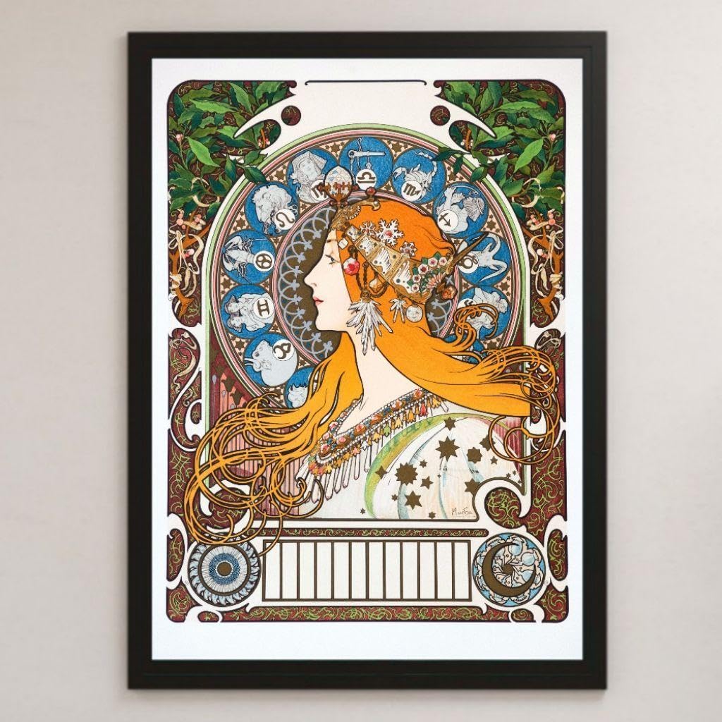 Amazon.co.jp: ミュシャ『黄道十二宮』12星座 イラスト アート 光沢