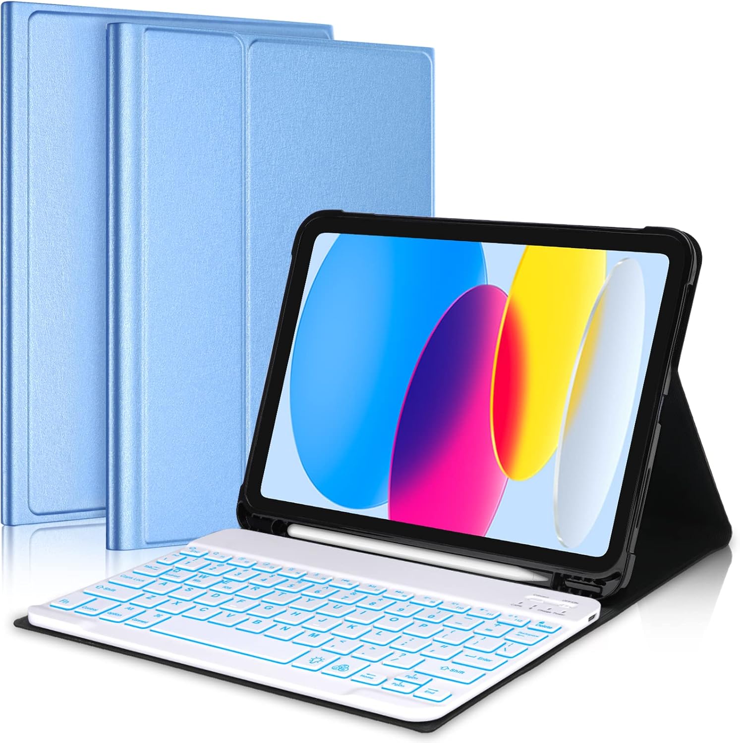 BORIYUAN iPad 10th Generation 10.9" 2022 Keyboard Case, 7