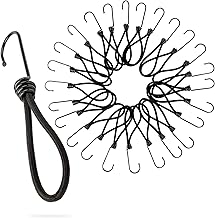 PRETEX Tendeurs Elastique avec Crochets - Lot 25 Tendeur Bache Piscine de 18 cm pour Remorque Bagages Camping - Sandow Sangle Élastique pour Bache - Mini Tendeur Elastique avec Crochet
