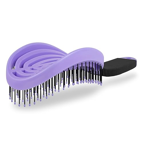 Miniatura 9 de NuWay 4HAIR DoubleC - Cepillo desenredante curvado doble patentado en Estados Unidos (rosa rosa)