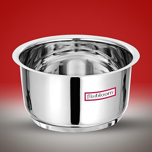 Stainless Steel 500ml Cookware Triply Bottom Induction Base Utensil Deep Cooking Tope/Bhagona/Handi/Patila/Container for Boil Milk/Tea/Water Cook &…