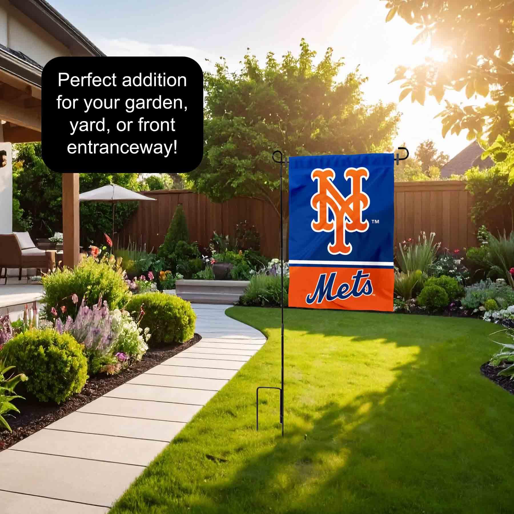 WinCraft Bandiera New York Knicks Con Supporto, 31,8x45,7 Cm, Doppia Faccia, Per Giardino O Cortile, Licenza Ufficiale