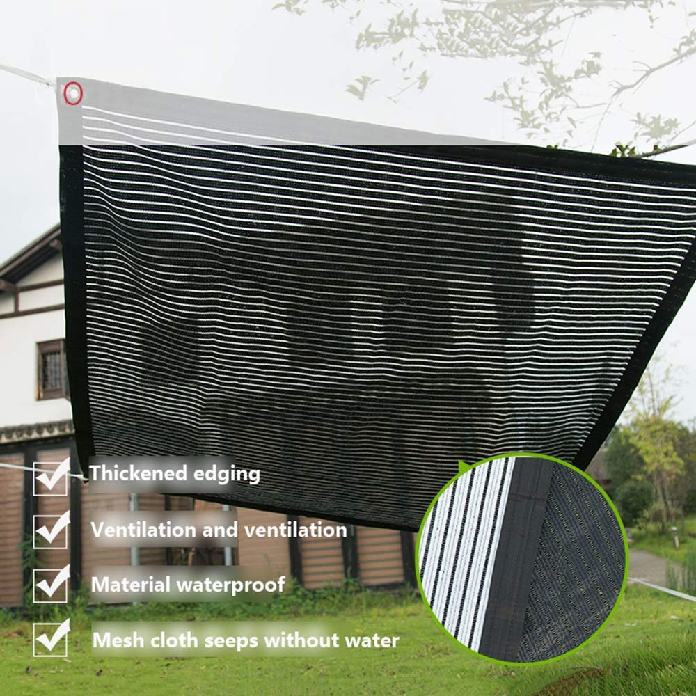 GLDYTVF YUDEYU Shade Net Waterproof Sun Protection for Balcony & Roof Reversible Use 3x3m Black/White Perfect for Outdoor Shading and Privacy