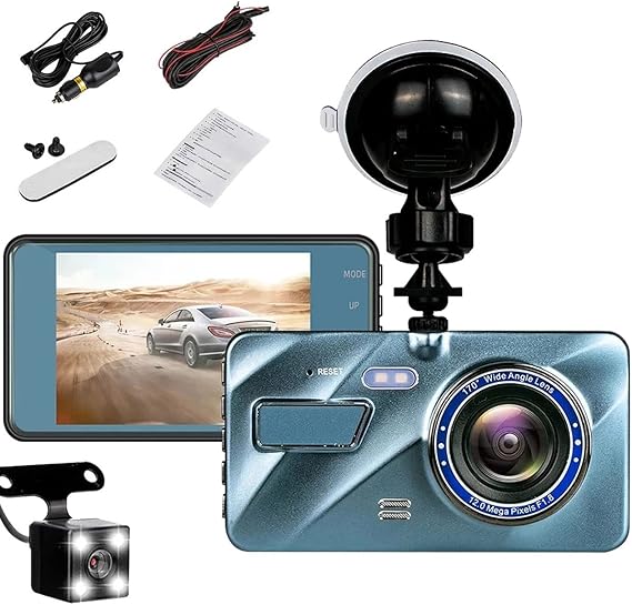Dual Dash Cam 1080P FHD Front and Rear Dash Cam, 170° Wide Angle Car