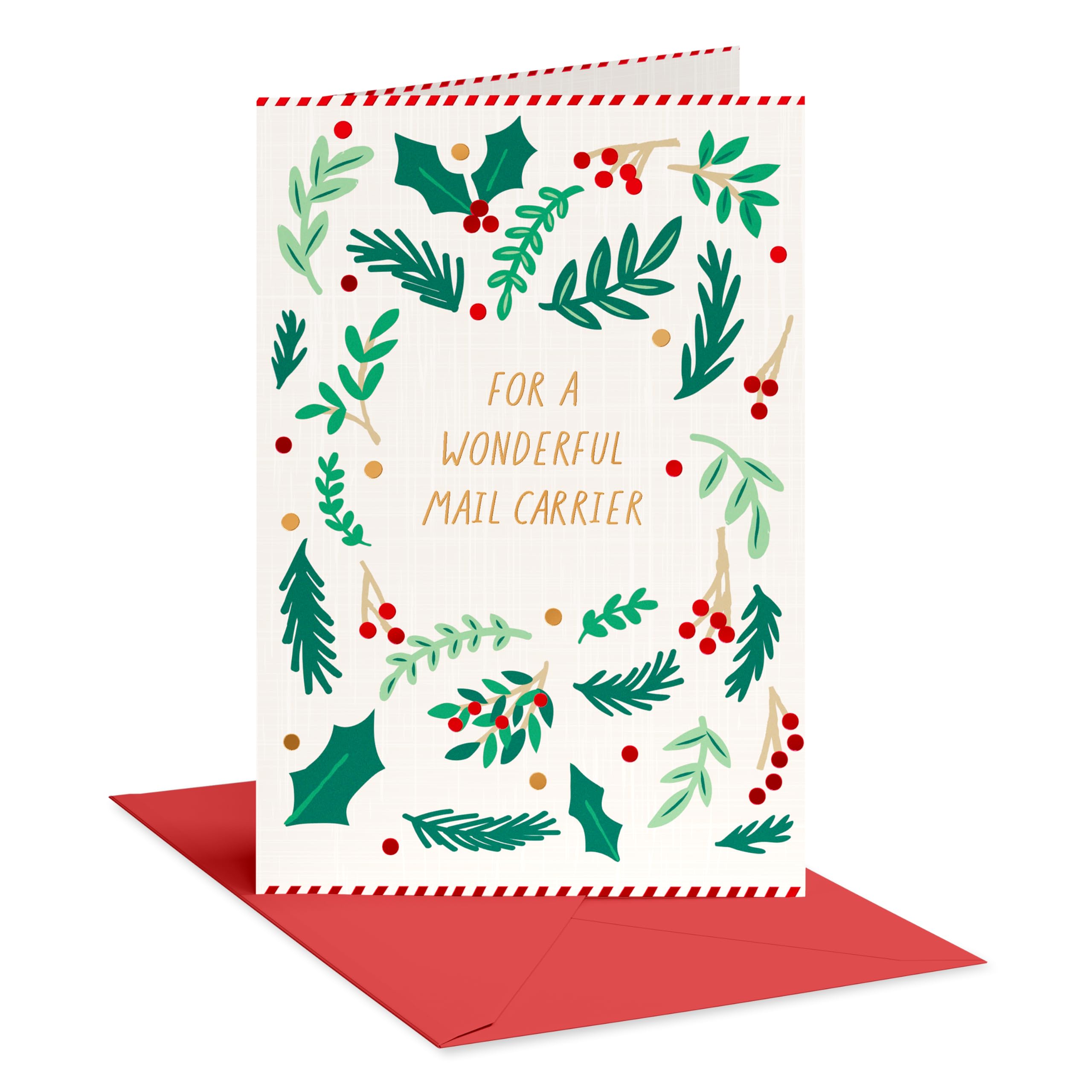 American Greetings Holiday Thank You Card for Postal Mail Carrier or Delivery Driver (Thanks For The Service)