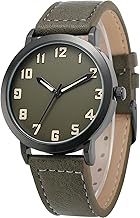 NUOVO Montre pour homme avec grand cadran blanc, chiffres arabes, ceinture noire, montre pour homme