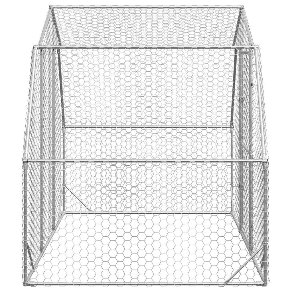 Gallinero 2,5 x 2 x 2,25 m, cercado para gallinas, marco de acero galvanizado, pajarera segura para patos y aves de corral, caño estable para gallinas