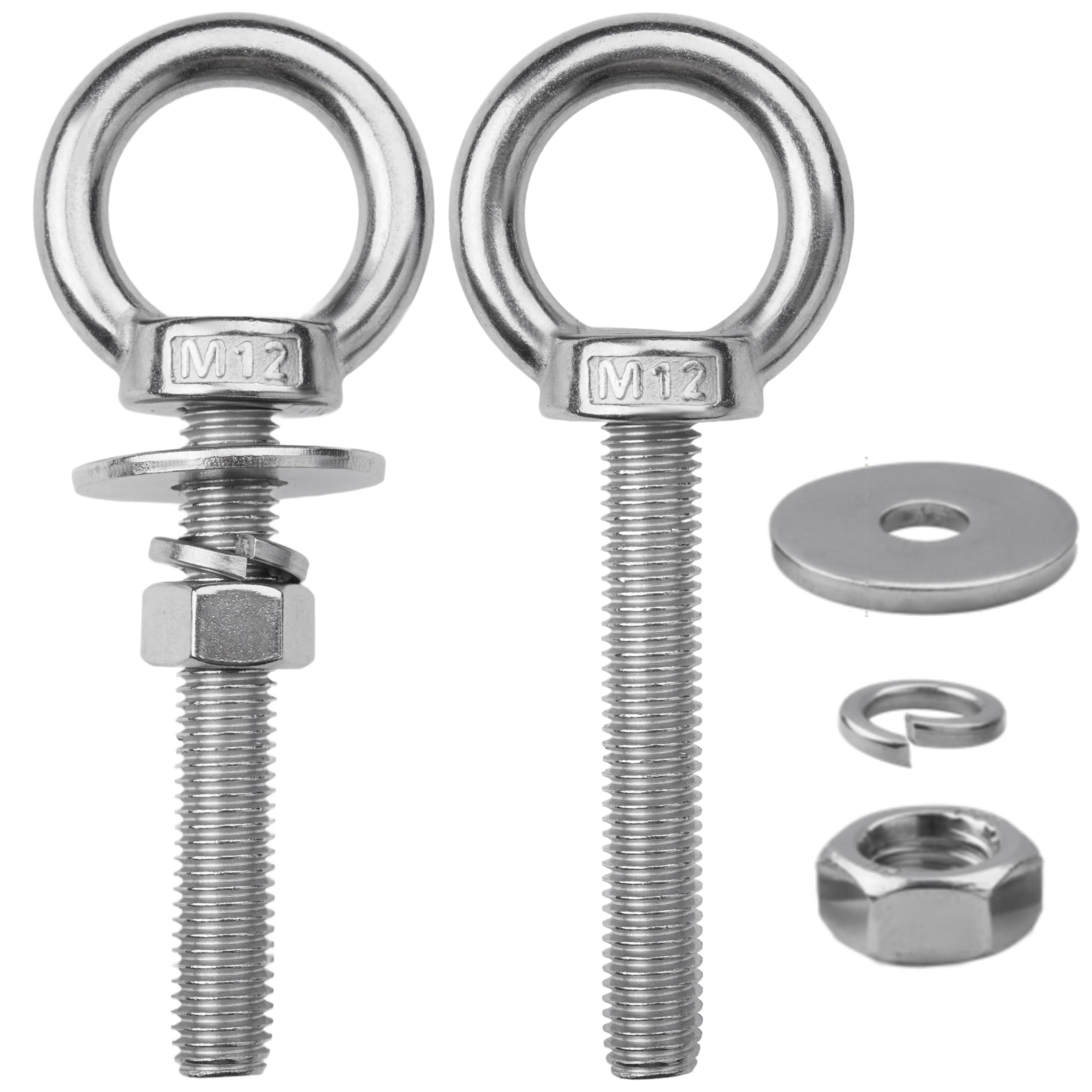 M8 Stainless Steel Eye Bolts - 4 Pack -29