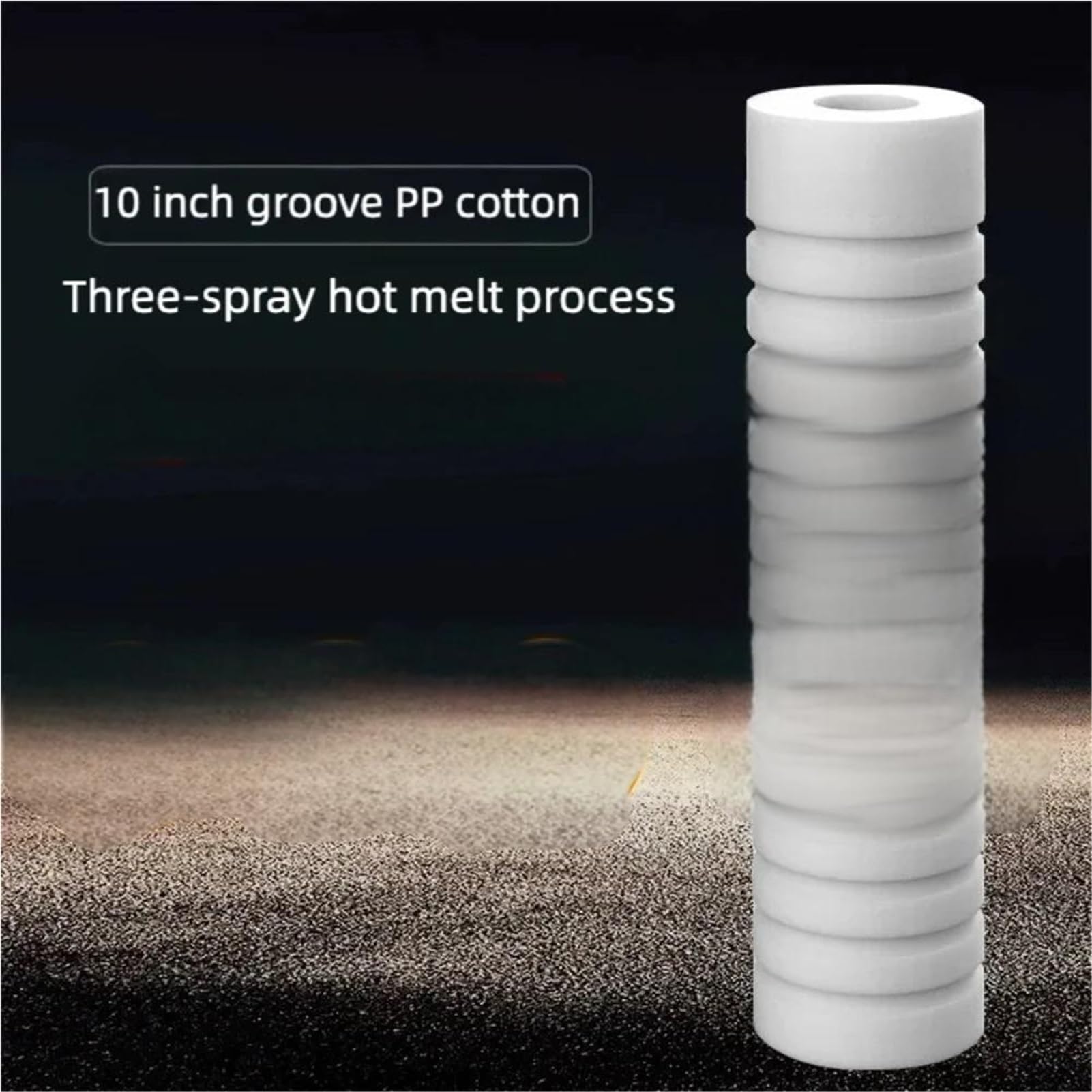 5 pezzi 10 pollici x 2, cartuccia filtro in cotone PP scanalata acqua sedimenti di ricambio for tutta la casa osmosi inversa nel sapore dell'acqua. Installazione semplice