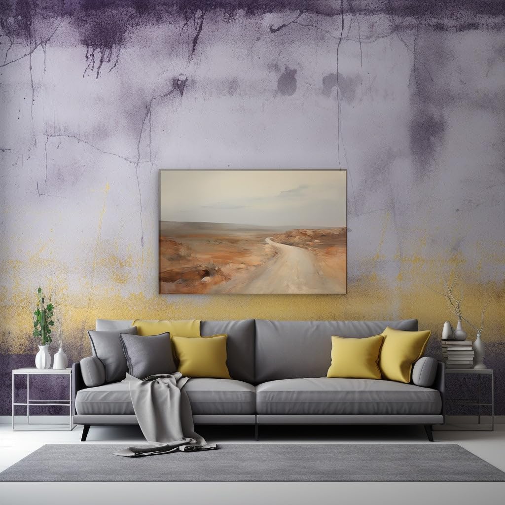 Canvas for Living room. Endless Horizons The Abstract Journey Through Desert Stillness, 27 x 18 inch Canvas Wall Art - Contemporary Masterpieces - Modern Home Decor - 69x46 cm (27x18 inch)