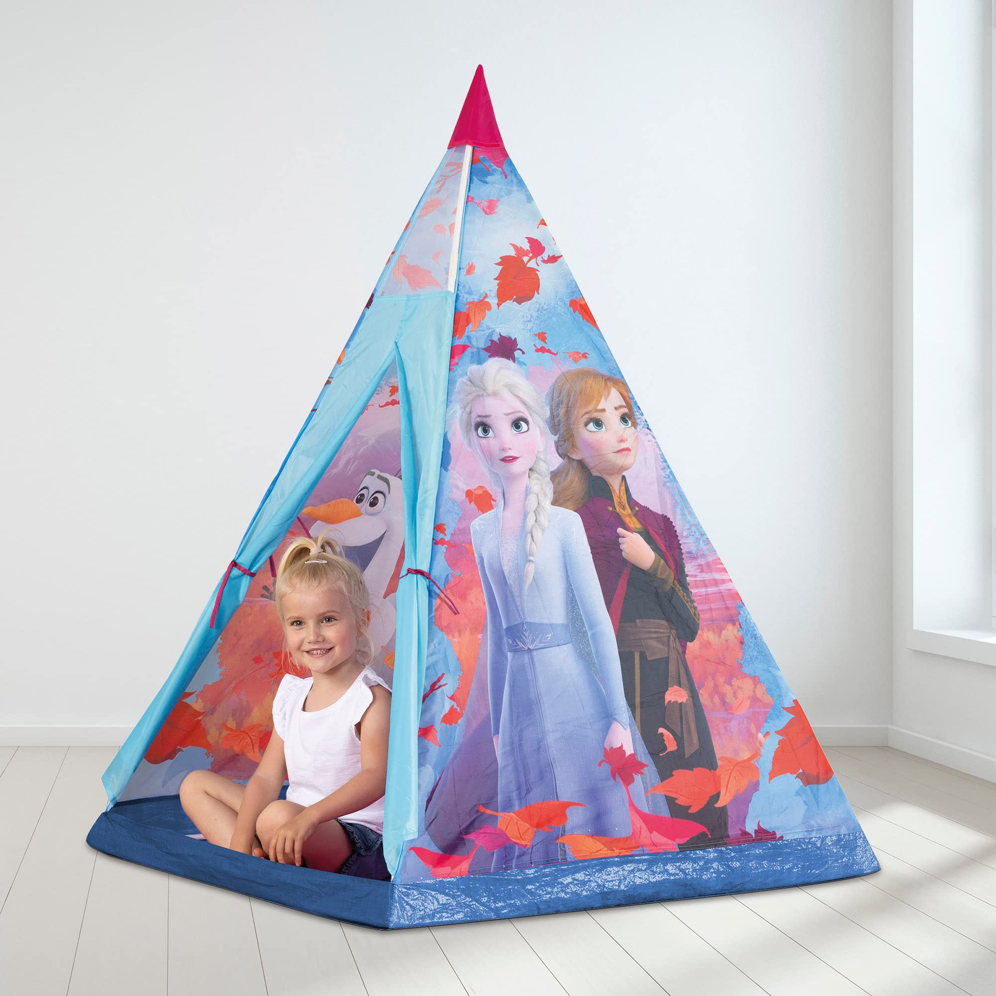 John 130075107 Namiot TIPI Disney Kraina Lodu, duży, przestronny, wymiary 100 x 100 x 140 cm, dla dzieci od 3 lat