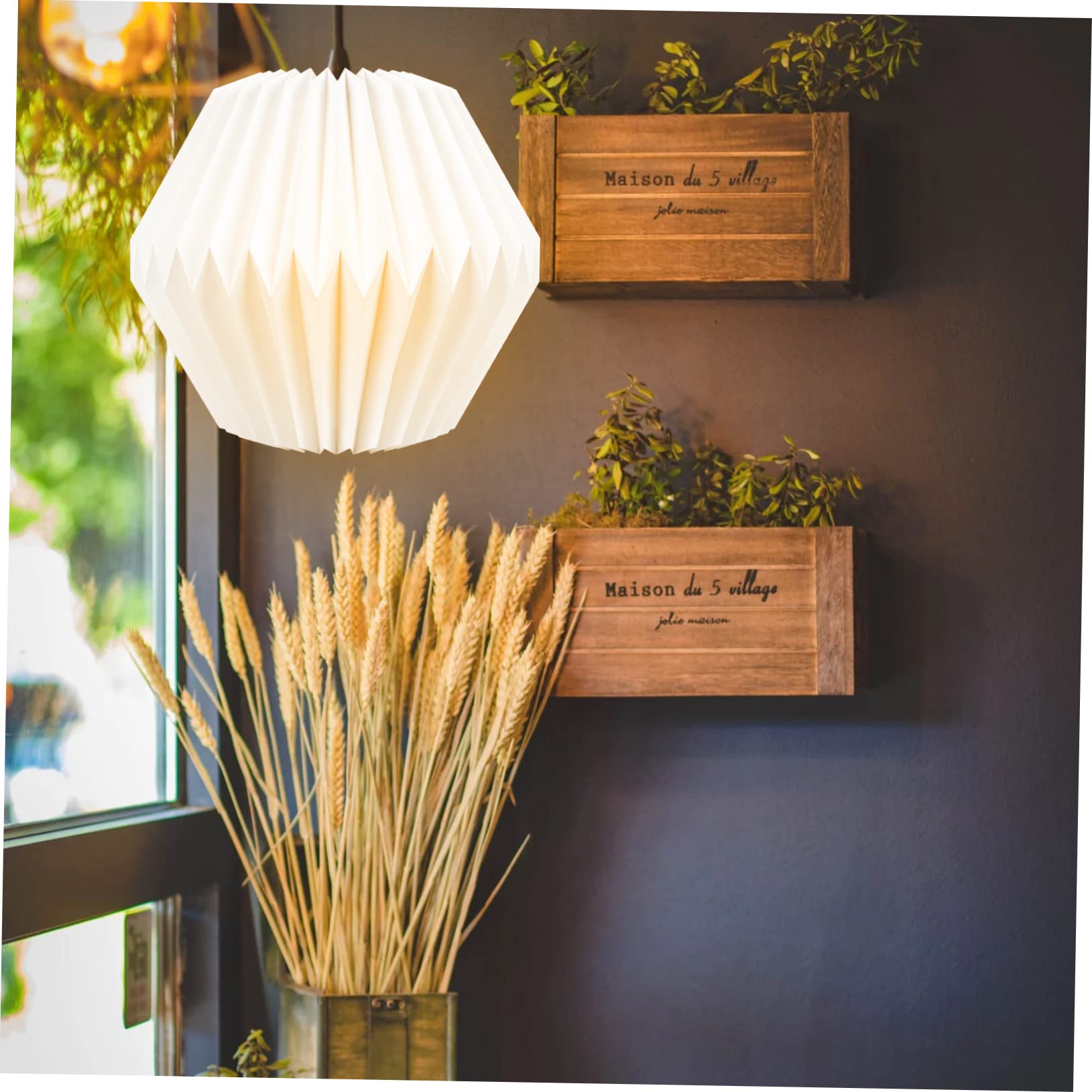 DOITOOL 3pezzi Lampadario Geometrico Artigianale Paralume Nordico Elegante Per Illuminazione Domestica Design Semplice e Decorativo Resistente e Durevole Per Ambienti Moderni e Accoglienti