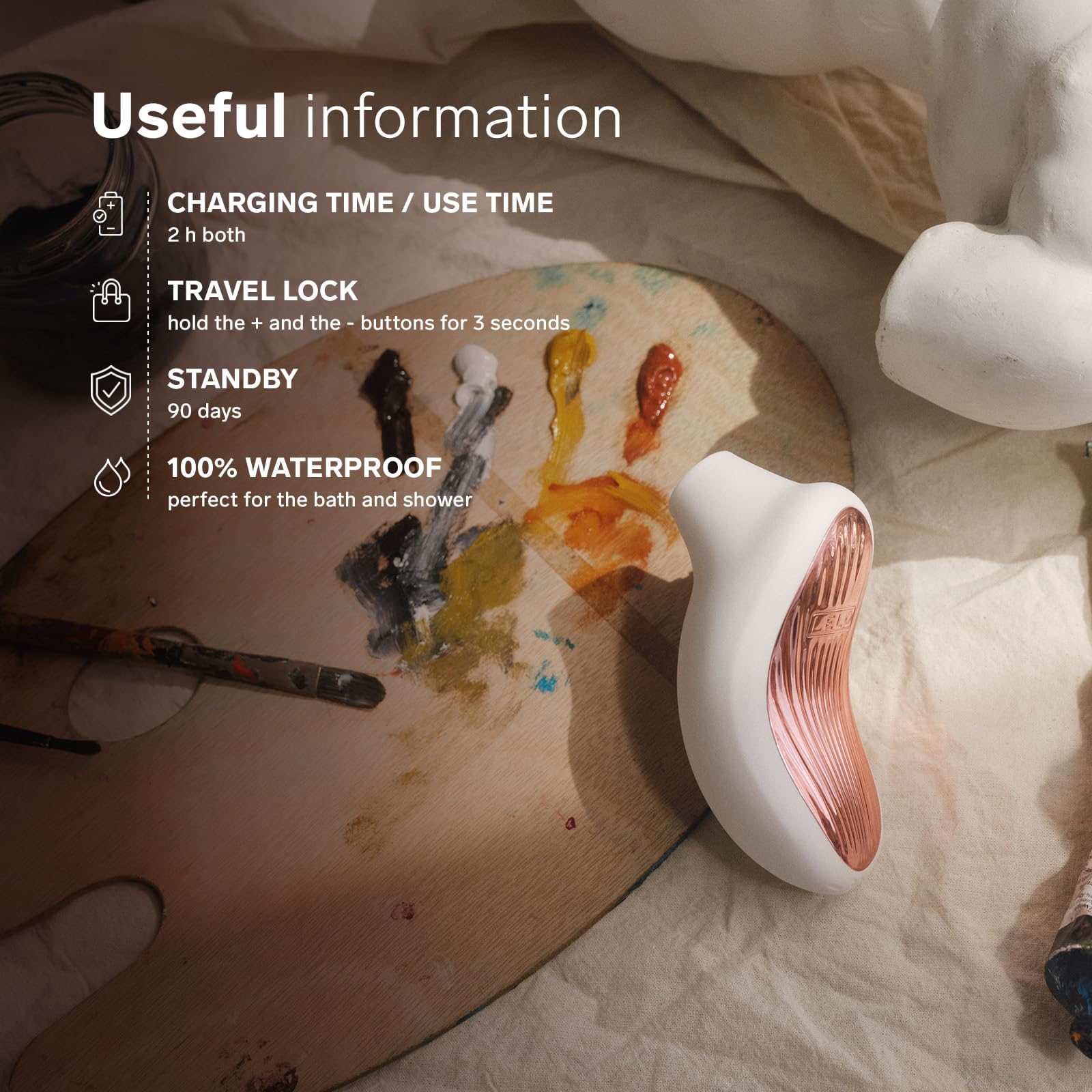 LELO SONA 3 Massaggiatore Sonico Femminile con App Bluetooth, Succhia Clitoride per Donna, Stimolatore per Clitoride 12 Modalità di Piacere e Tecnologia a Onde Soniche, Vibratore Donna, White