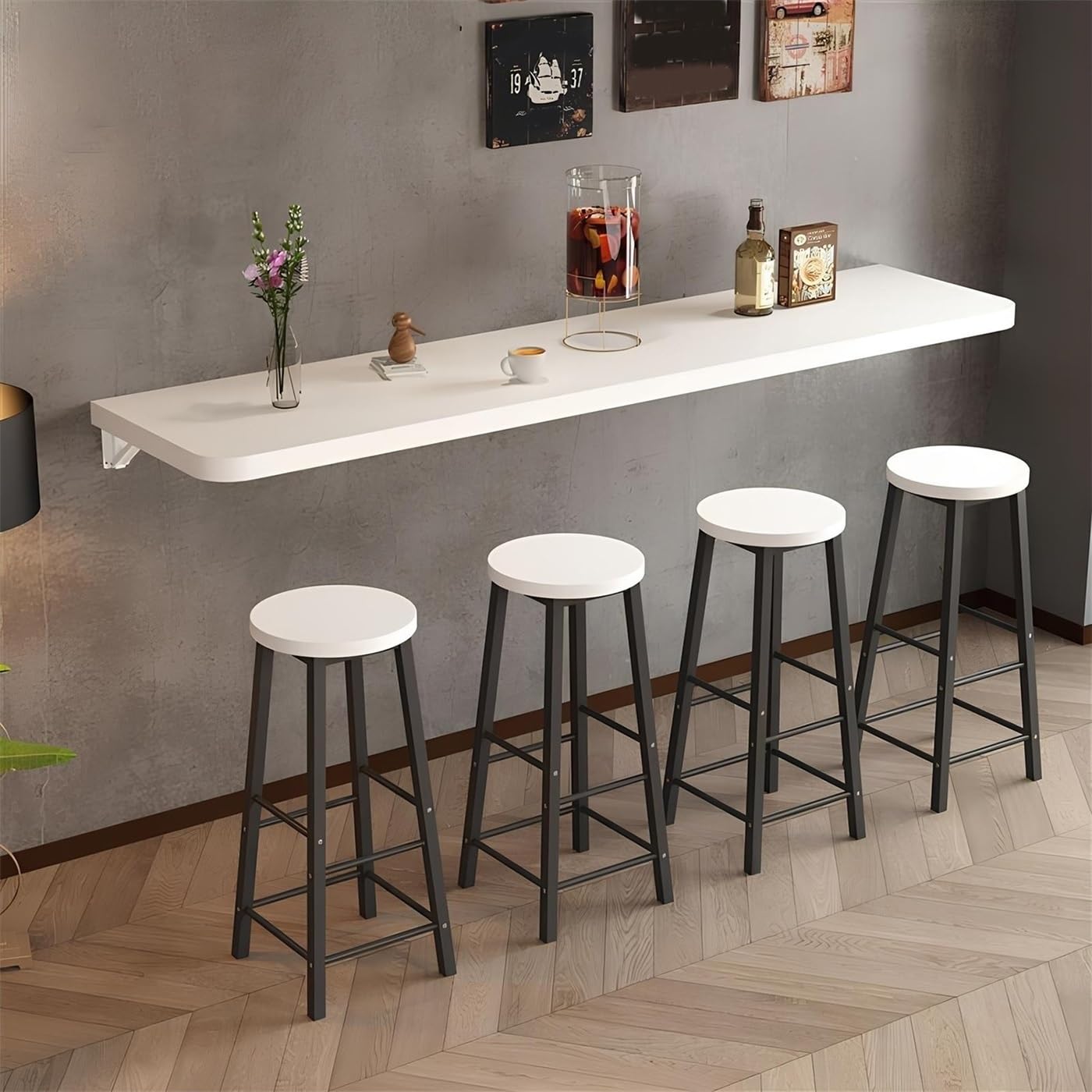 Mesa Plegable de Pared, Escritorio Ahorra Espacio, multifunción