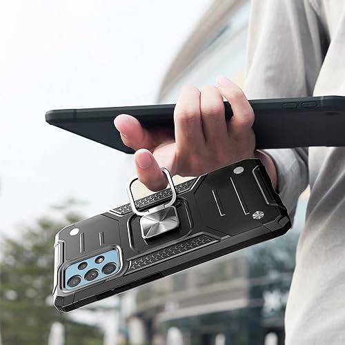 Miniatura 7 de IDYStar Funda para Galaxy A52 5G con protector de pantalla, funda para Galaxy A52 5G, a prueba de caídas a prueba de golpes con soporte de montaje