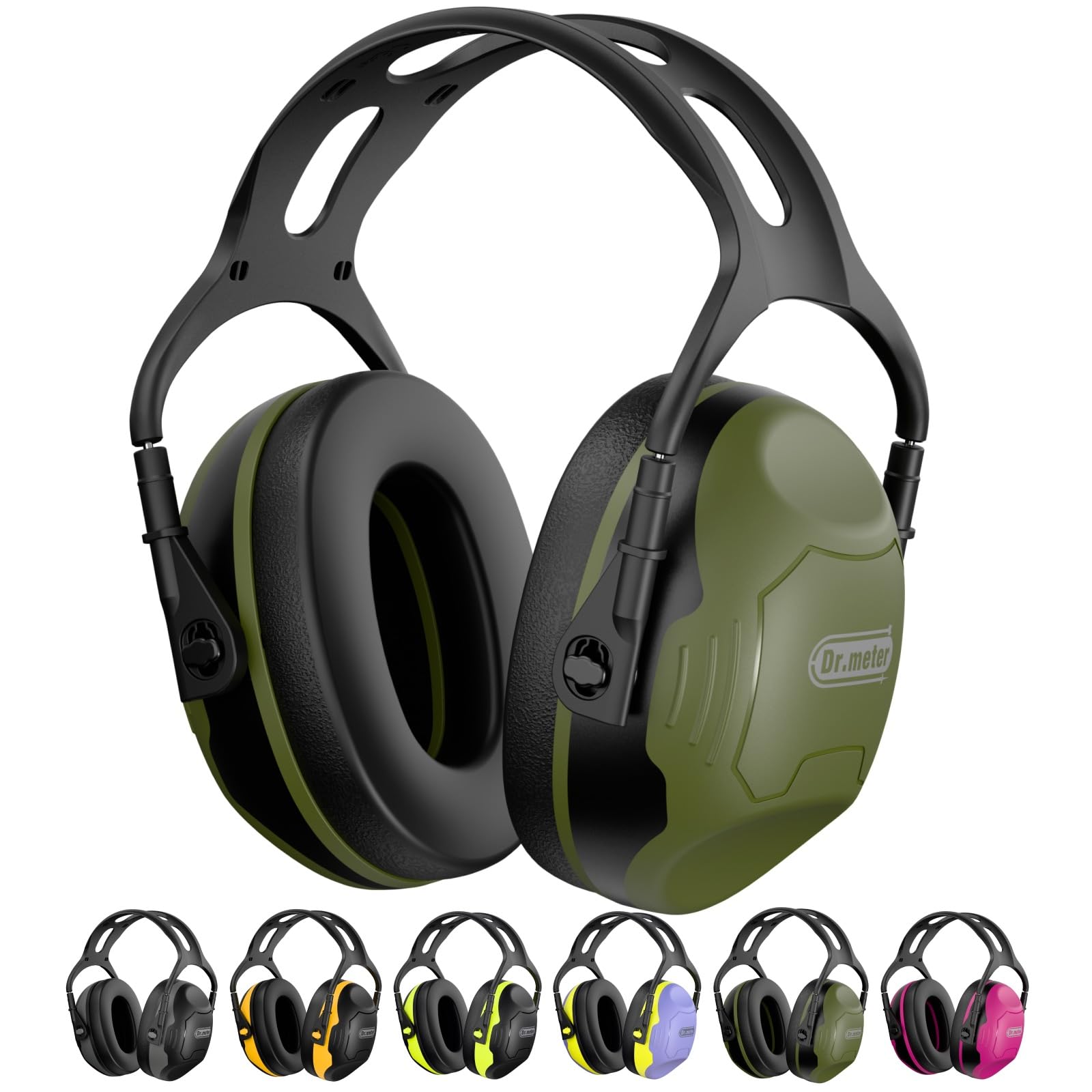Dr.meter Ear Protection Ear Muffs, Noise Cancelling Headphones for Adults