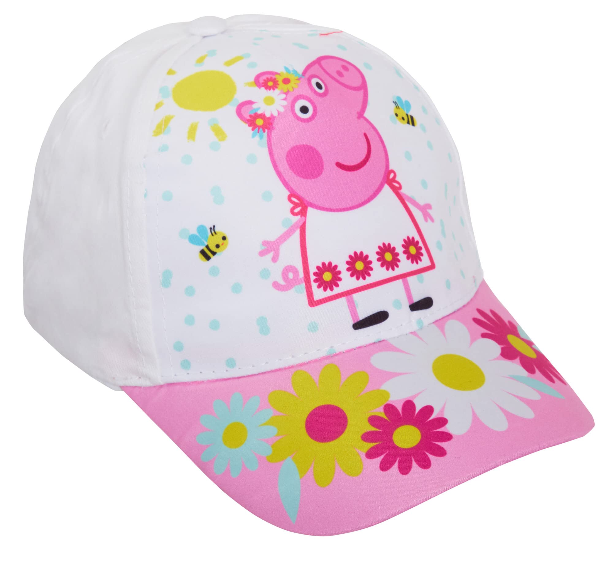 Peppa Pig Girls White Baseball Cap 54/6-8 Years