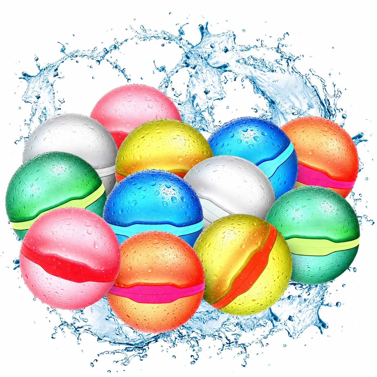 Magnetische Wasserbälle, wiederverwendbare Wasserballonbomben für Kinder ab 3 Jahren, selbstdichtend, schnell befüllbar, Sommerspielzeug für Pool, Strand und Hinterhof, Spritzspaß