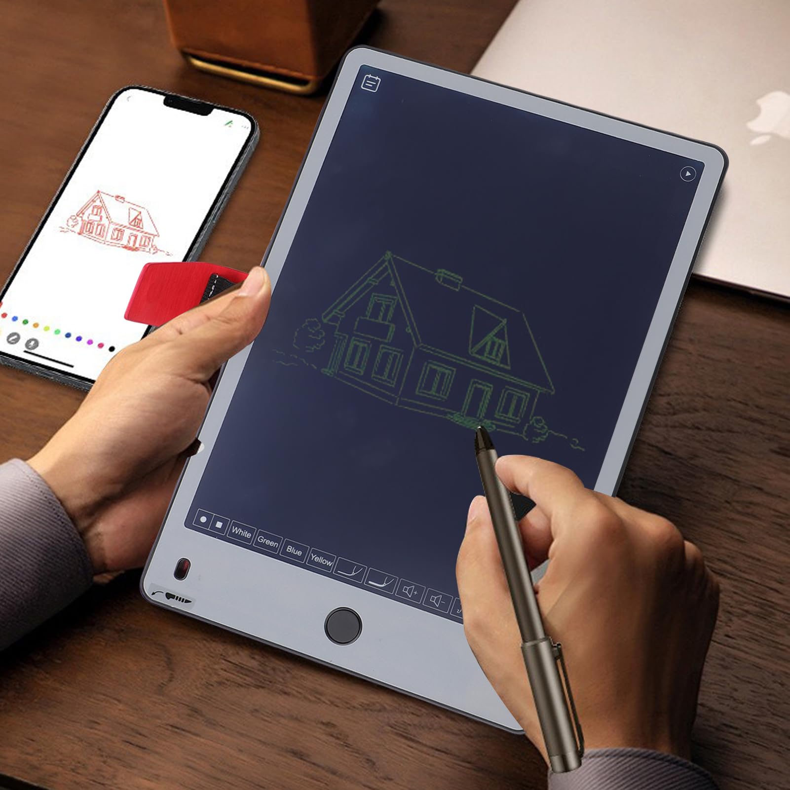 Dpofirs Carnet Numérique avec Stylo Intelligent, Synchronisation en Temps Réel, Bloc-Notes Électronique
