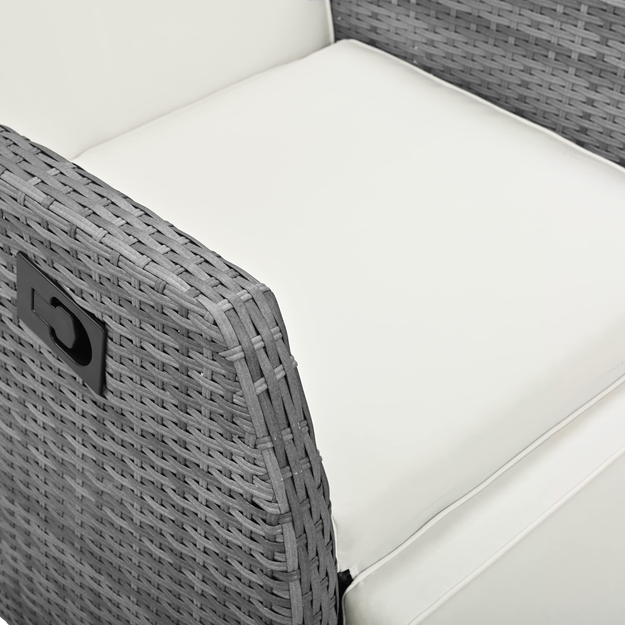 2-Person Outdoor Rattan Recliner Chair Set With Coffee Table – Adjustable, Durable & Super Comfy