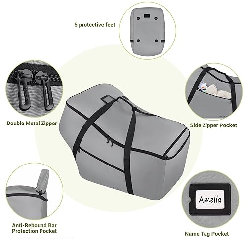 Miniatura 4 de Bolsa de viaje para asiento de automóvil infantil, se adapta a asientos de automóvil infantiles con base de barra antirrebote, bolsa de avión para