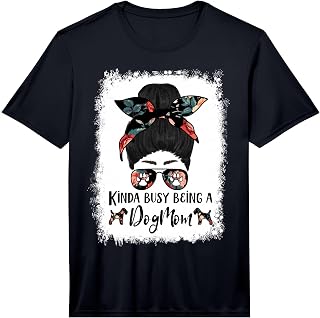Kinda Busy Being A Dog Mom Wire Hair Fox Terrier Messy Bun Performance T-Shirt