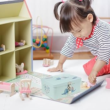 Amazon｜FRCOLOR ブリキ缶 缶ケース 収納ボックス ロック＆鍵