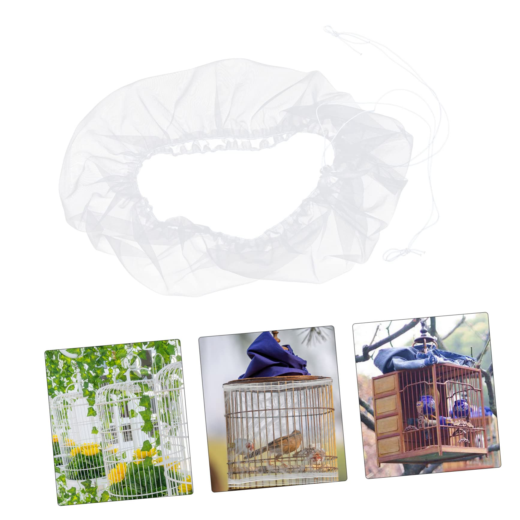 HANABASS Birdcage Mesh Cover Birdcage Net Stretchy Skirt Bird Cage Airy Cover Bid Cage Cover for Birdcages Bird Birdcage Accessories