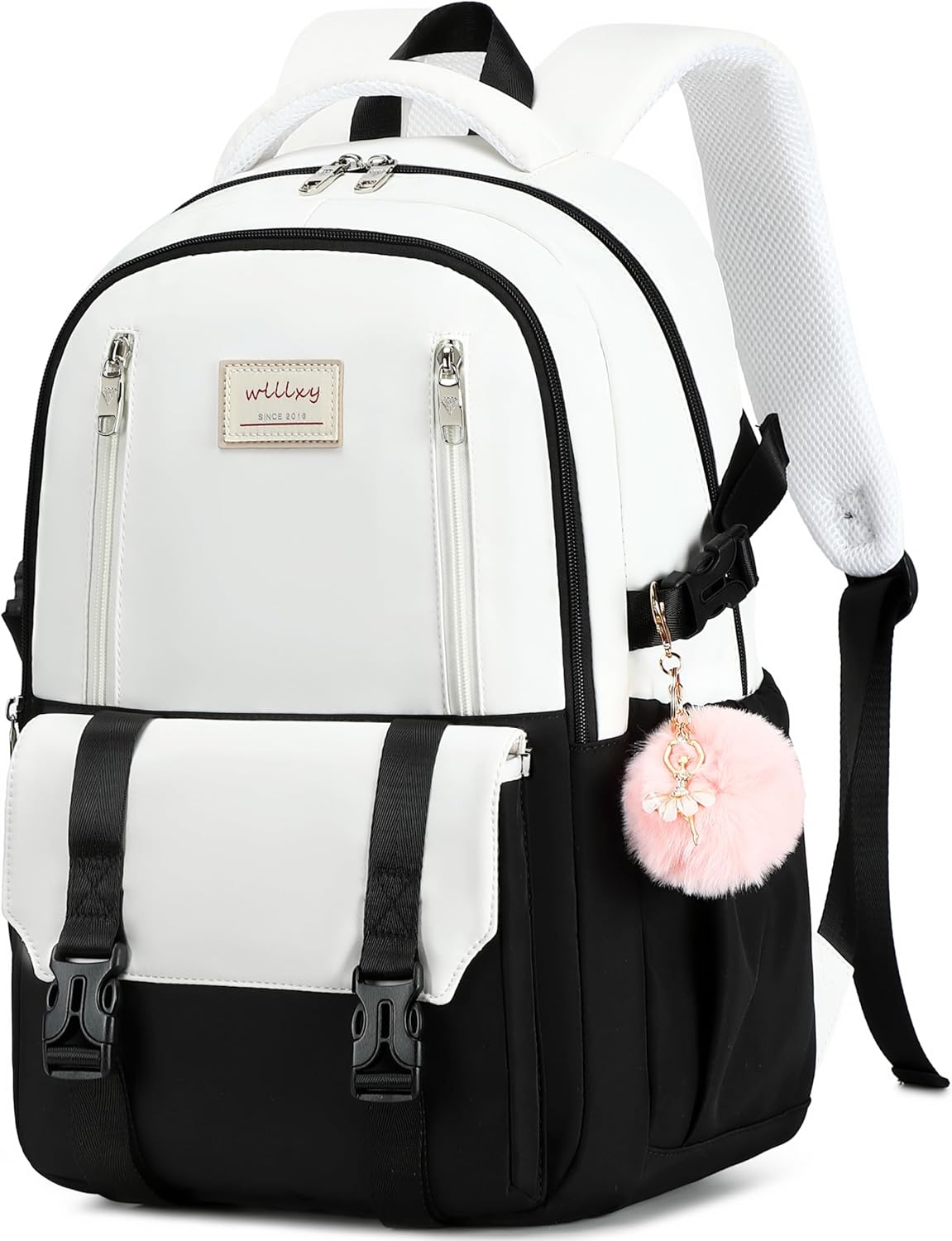 Caoroky knight Travel Laptop Backpack for Women Girls Elementary High School Bag College Backpacks Waterproof Daypack Large Bookbags Purse for Teens Students Computer Bags 15.6 Inch-Blacknew