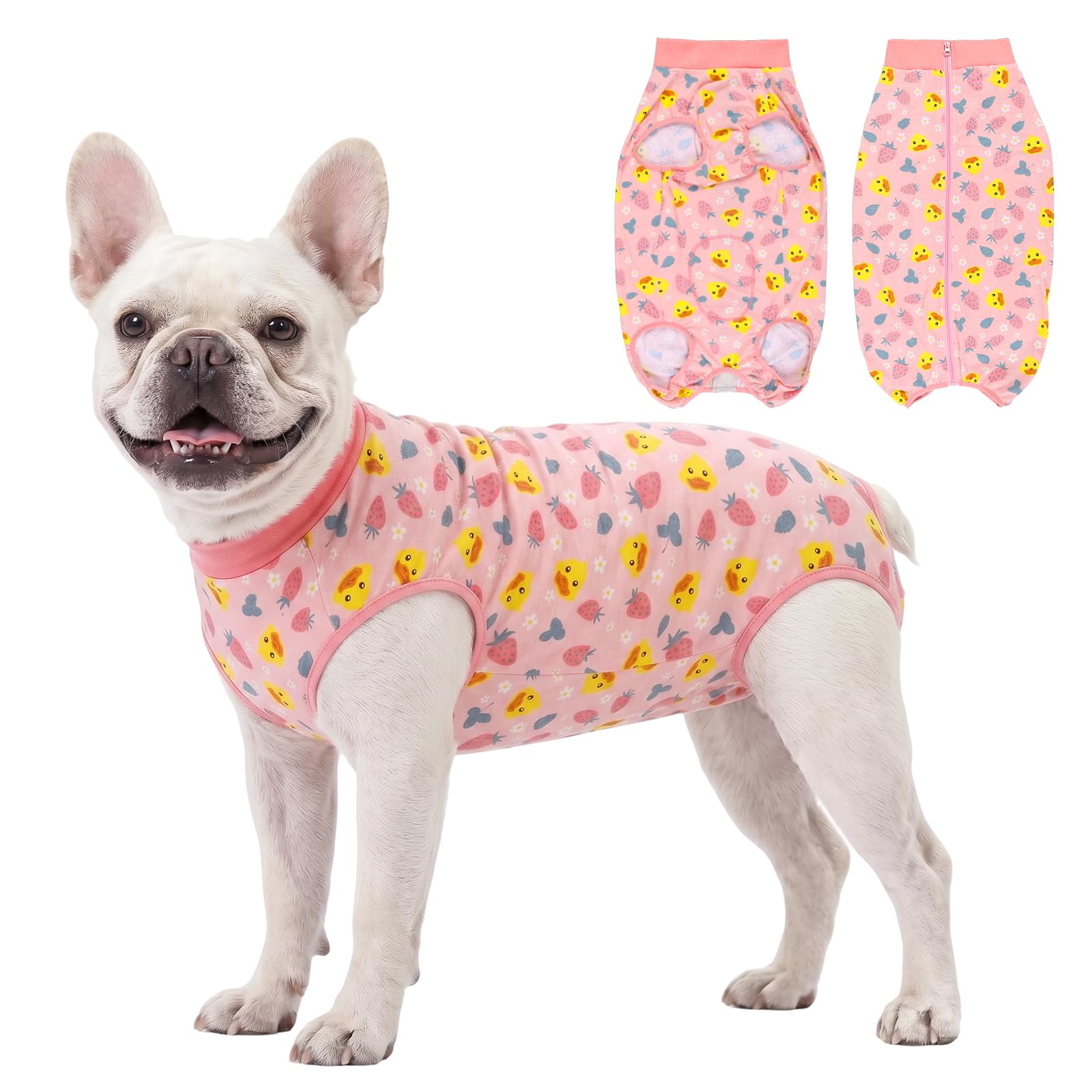 FEimaX Dog Surgery Recovery Suit, Anti-Licking Soft Dog Surgical Recovery Suit Female Male, Pet Zip Post-Op Bodysuit Abdominal Wounds Protector Cone E-Collar Alternative for Medium Large Dogs