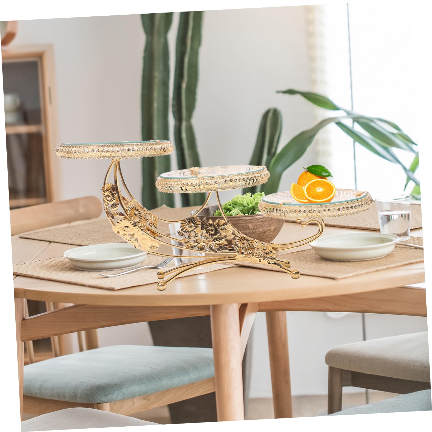 1pc Glass Fruit Bowl Dessert Holder Candy Cake Tray Dessert Display Tray Dessert Storage Tray Fruit Display Plate Decorative Dessert Tray Pastry Plate Cupcake Holder Fruit Plate