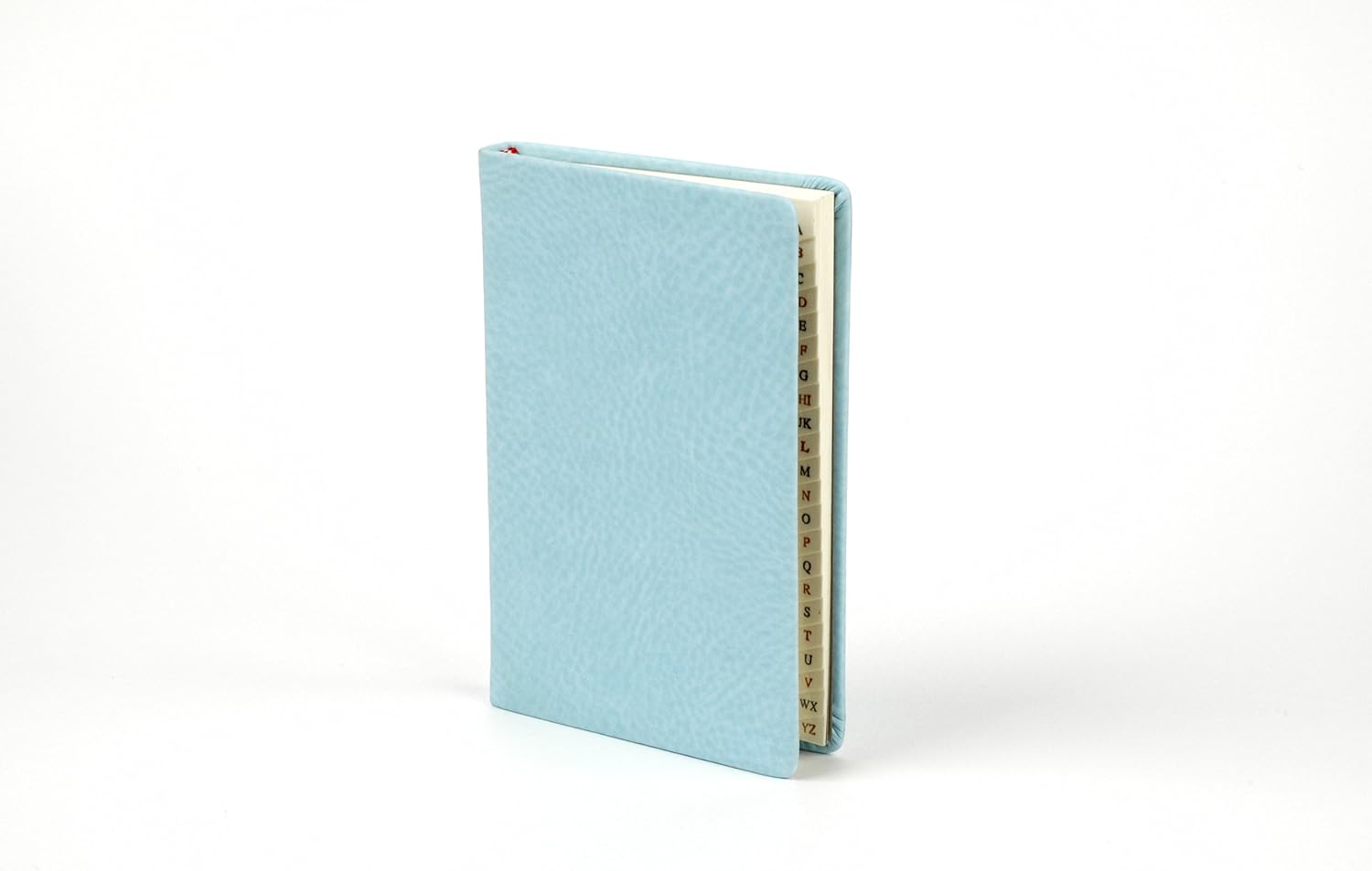 Elegant Blue Faux Leather Address Book 2.75x4.25x0.25
