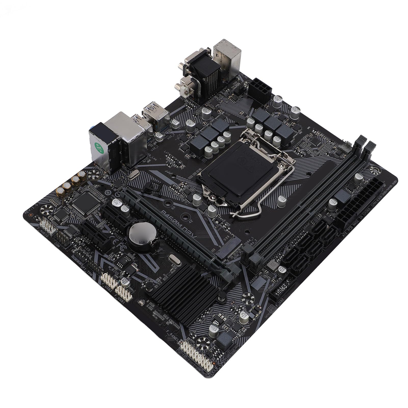 Płyta Główna LGA 1200, Płyta Główna B460m do Gier dla Komputera Stacjonarnego DDR4 2933 2666 2400 2133 MHz Podwójny kanał z 6xserial ATA III 1xm.2 na 10. Generacji dla Rdzenia,