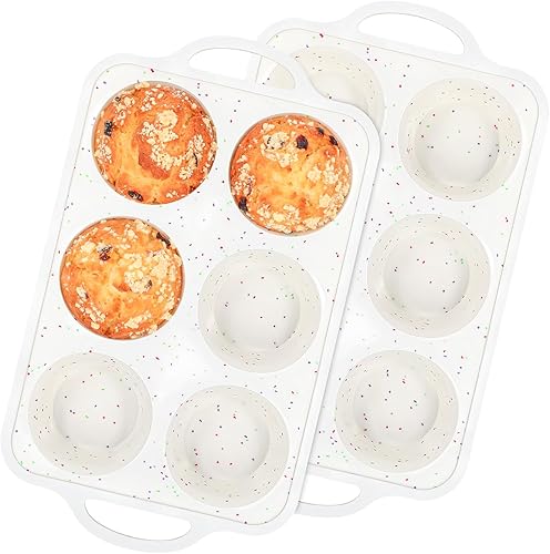 Miniatura 1 de Molde para magdalenas  12 tazas de silicona antiadherente de grado alimenticio para magdalenas, tartas, sin BPA y apto para lavavajillas, tamaño