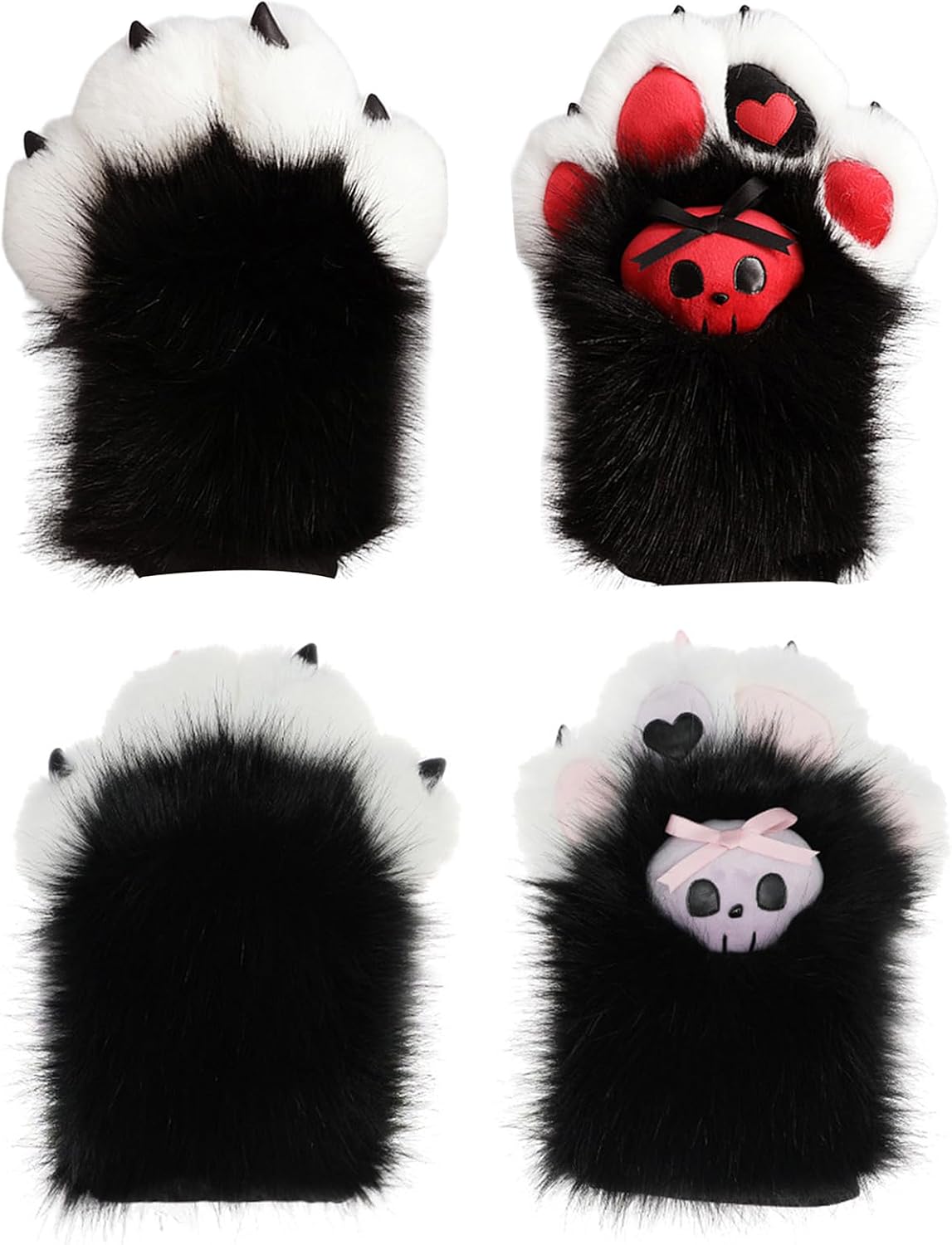 Cosplay Animal Paws Gloves Cosplay Fursuit Claws Gloves Plush Fursuit Paws Halloween Cosplay Accessories For Adult