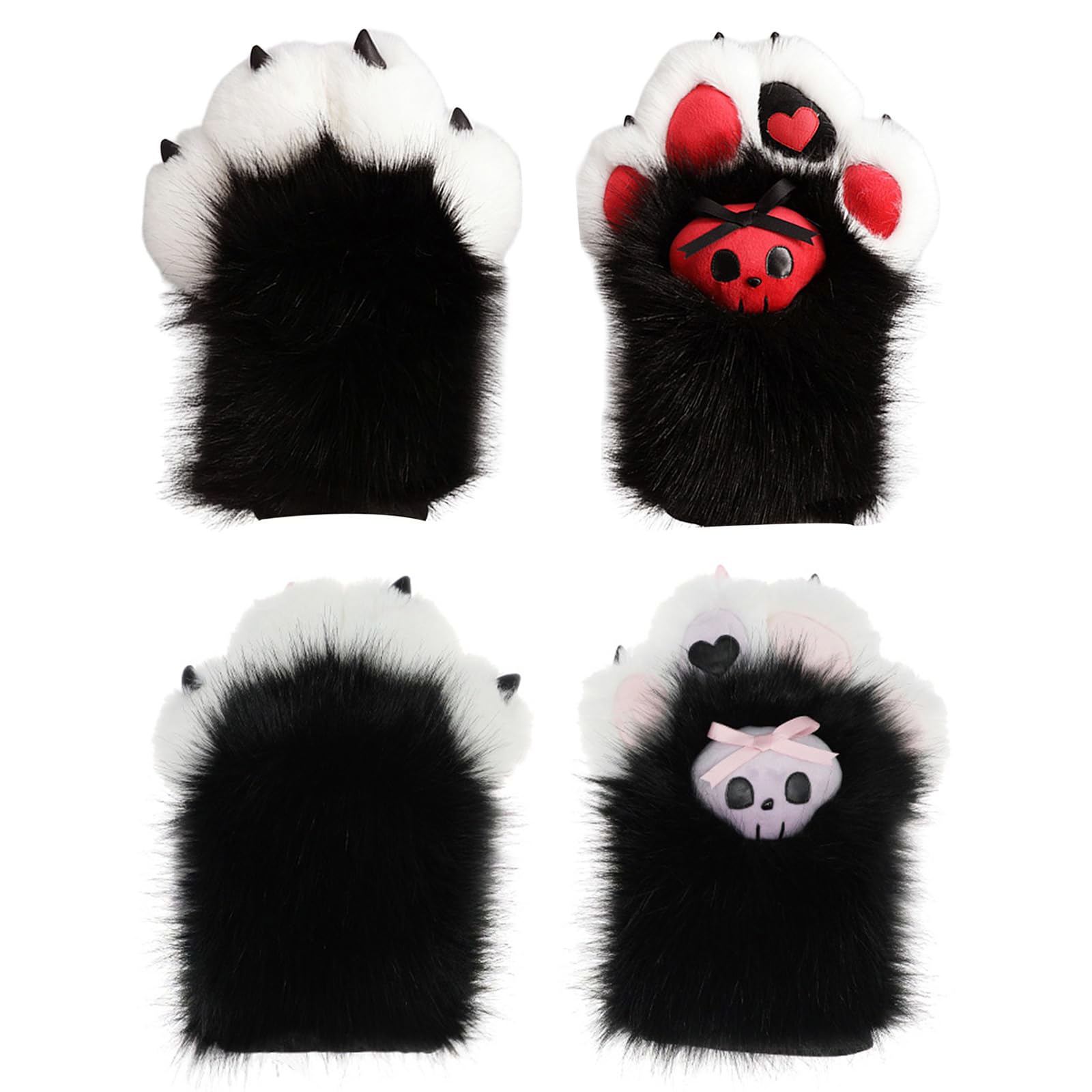 Fursuit Paws - Guanti per Halloween, accessori per feste di Halloween, per adulti