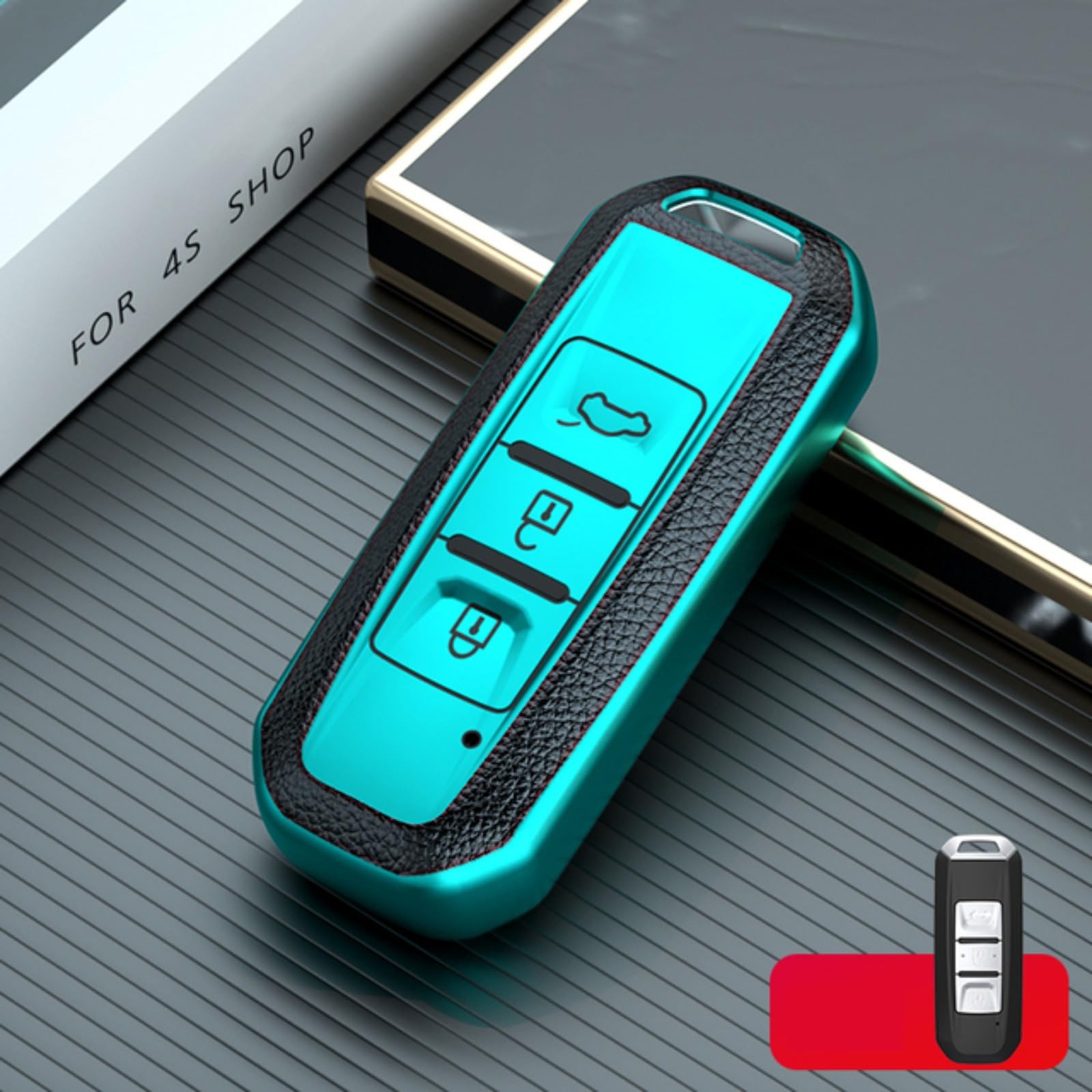 Coque de protection pour clé Baojun et Wuling en TPU effet placage chrome