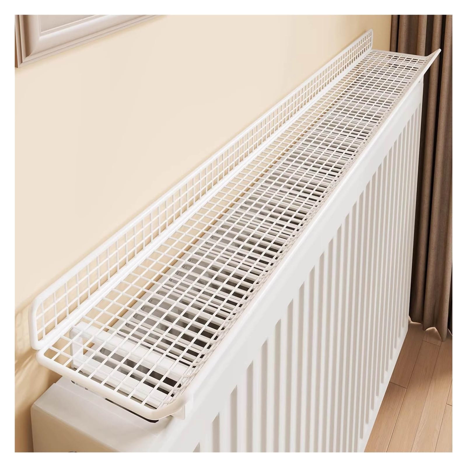 Estante Hierro para Radiador, Organizador Artículos Uso Diario Soporte Alta Resistencia para Radiador Salón para Plantas Interior Y Figuritas (40x15x15cm)