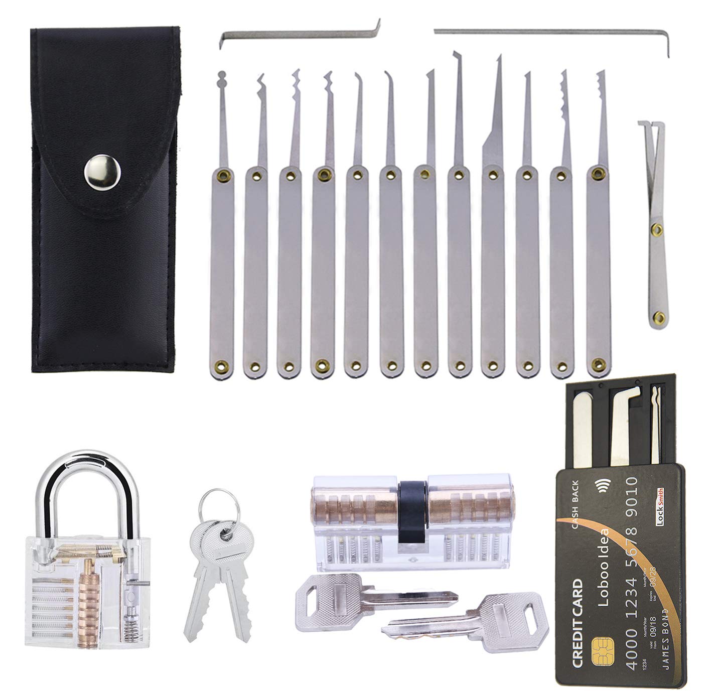 Set Grimaldelli Loboo 2 Pezzi - Acciaio Inossidabile Per Lockpick - Per Principianti E Appassionati - Foto 11